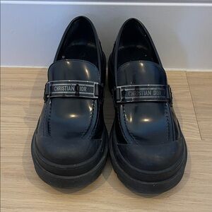 Christian Dior Black Loafers